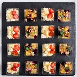 Салат "Цезарь" с курицей, Печеная свекла с апельсинами под горчично-медовым соусом и грецким орехом