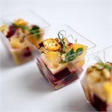 Печеная свекла с горчично-медовым соусом, апельсином, орехом