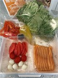 САЛАТ ИЗ СЕМГИ С ГРЕЙПФРУТОМ И СЛАДКИМ ГОРЧИЧНЫМ СОУСОМ 4101